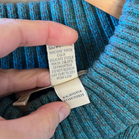 The Territory Ahead Men’s XLT Space Dye Teal Zip Up Knit Cardigan - Picture 3 of 8